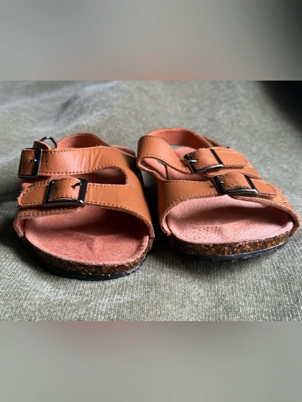 Cardin McCoy Toddler Boys Leather Bio Cork Sandals Size 10 Brown Caramel